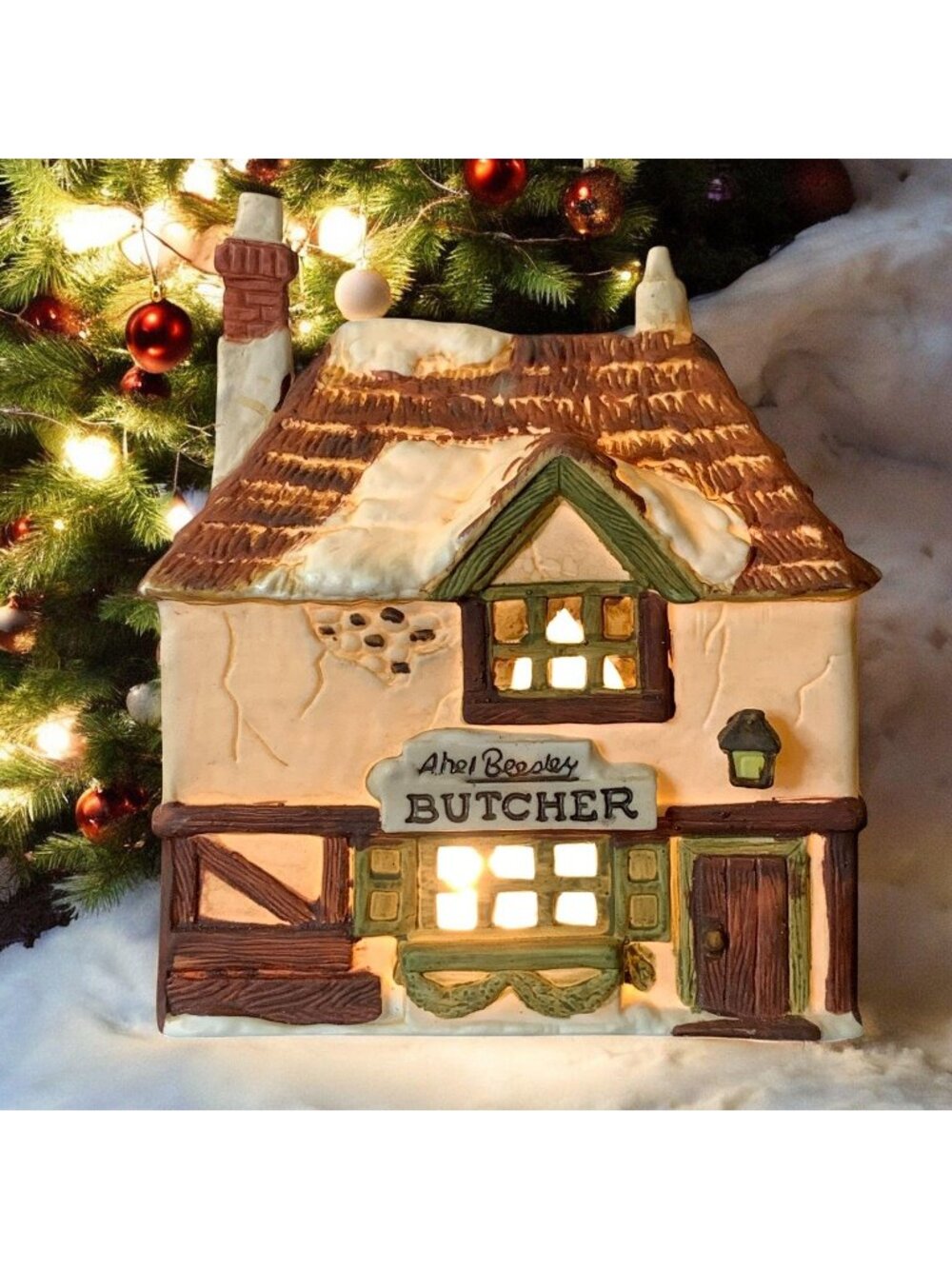 Dept 56 Abel Beesley Butcher Dickens Village Lighted Building From 1984